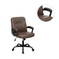 Office Chair with Padded Armrests; Brown