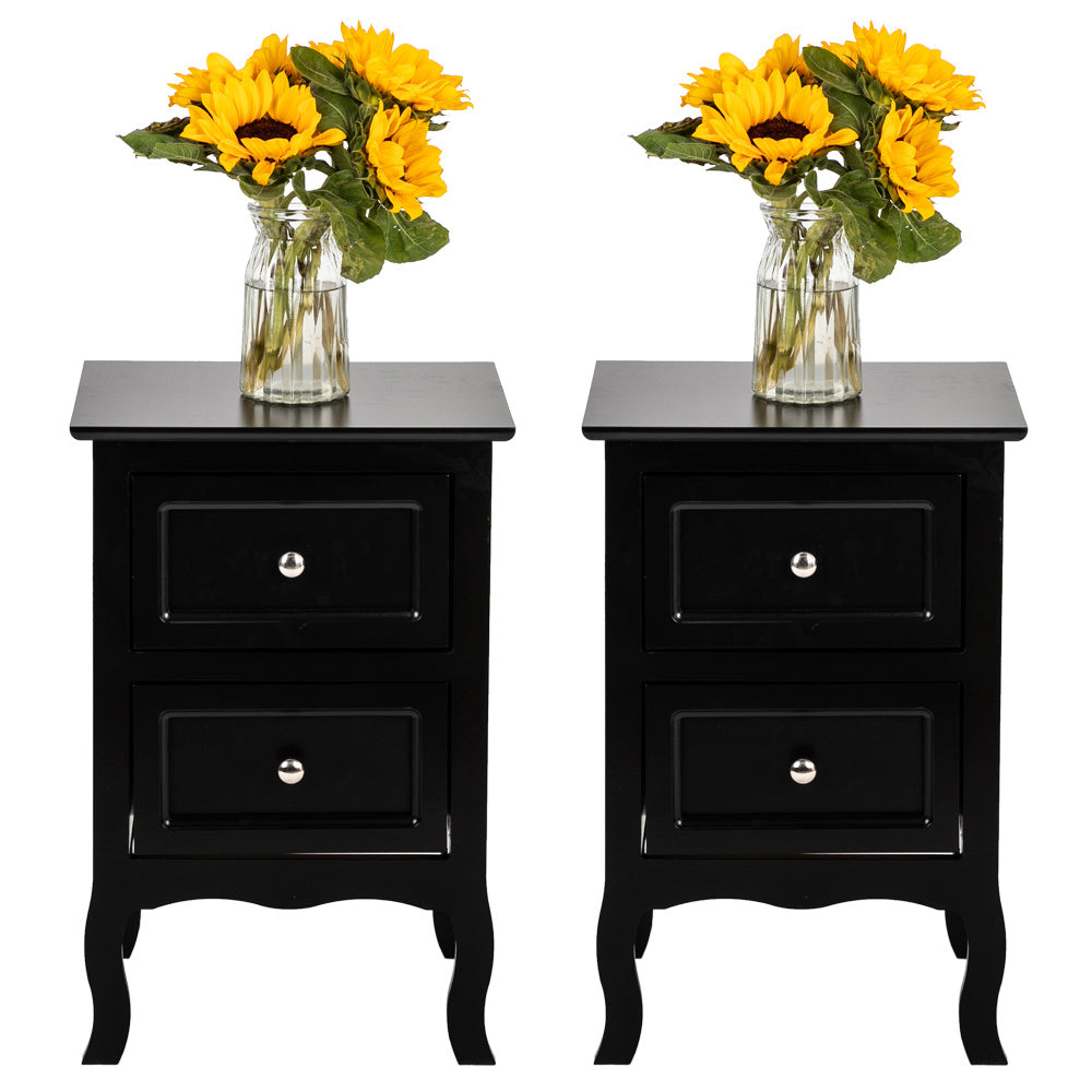 2pcs Country Style Two-Tier Night Tables