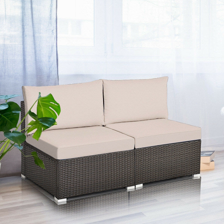 2 Pieces Armless Sofa (multiple color available)