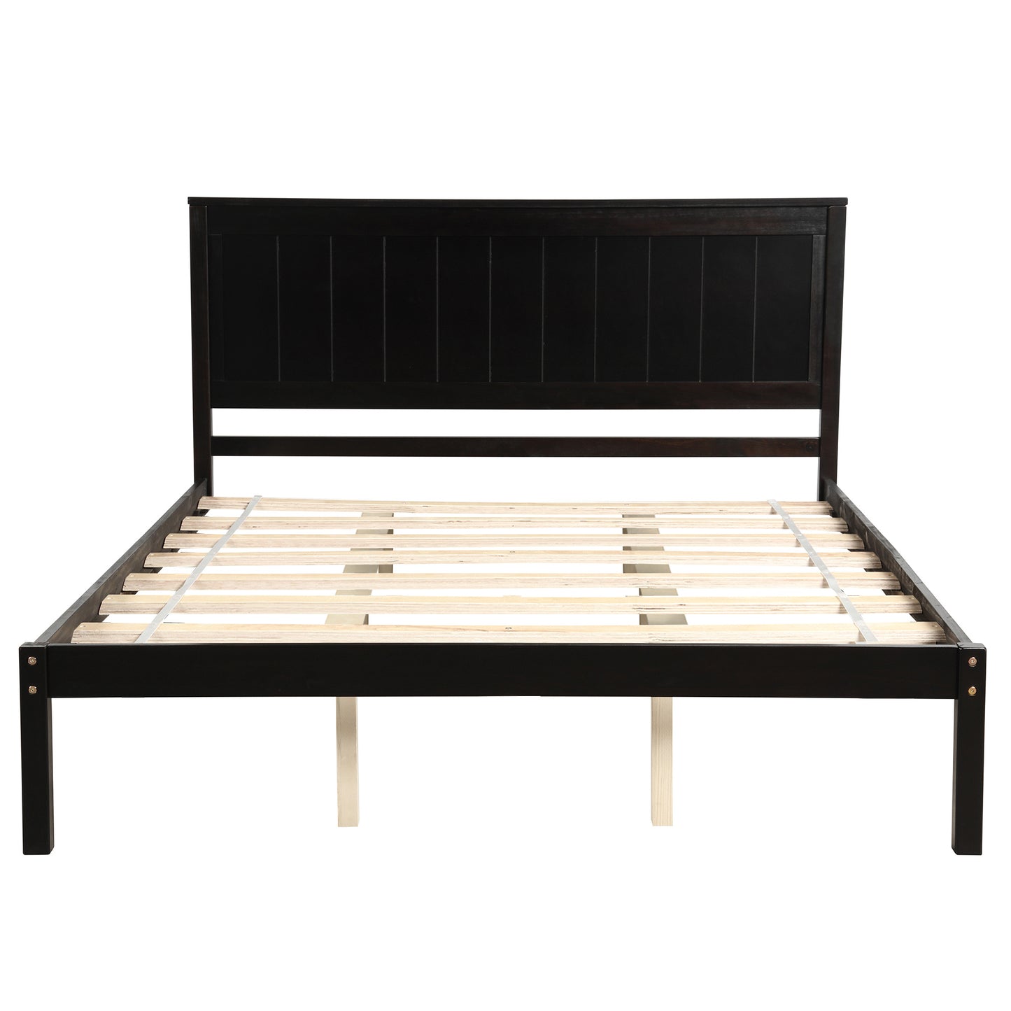 Platform Bed Frame Queen; Espresso