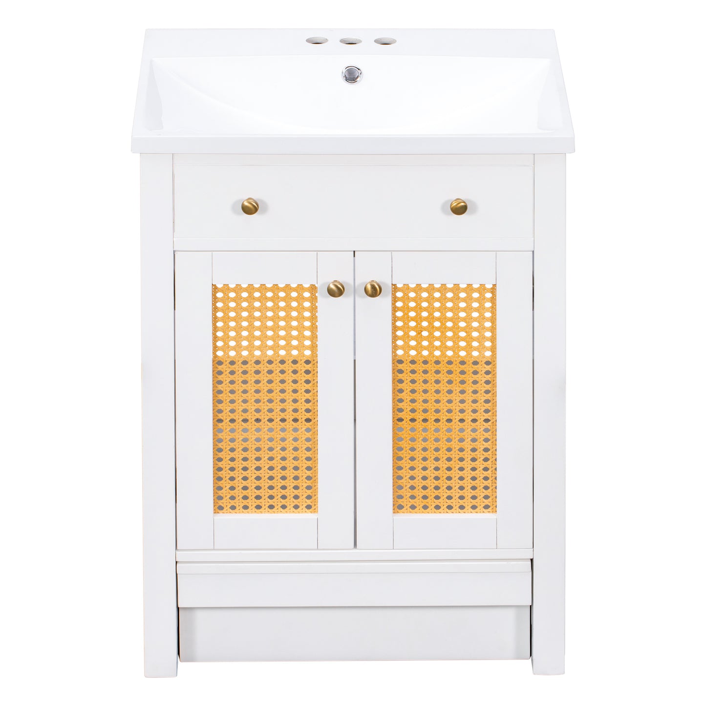 24"  vanity with Single Sink; Pull-out footrest