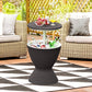 3 in 1 8 Gallon  Rattan Cooler Bar Table