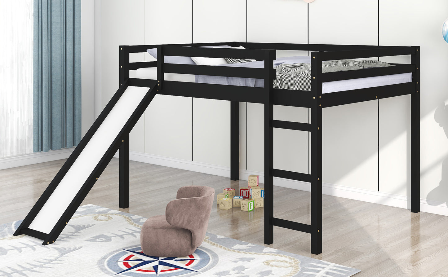 Loft Bed with Slide(full size)