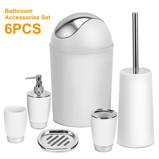 6 Pcs Bathroom Set