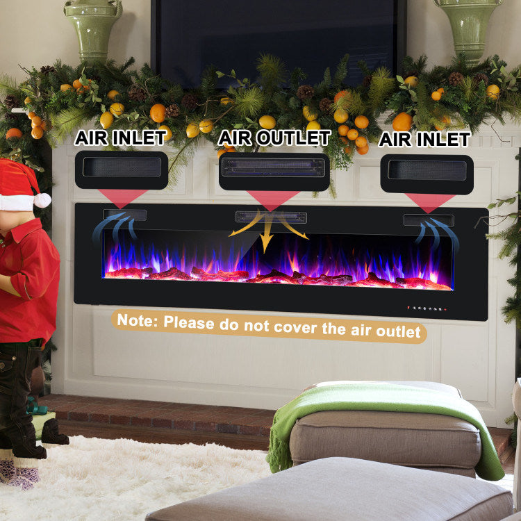 68 Inch Ultra-Thin Electric Fireplace