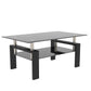 Rectangle Black Glass Coffee Table