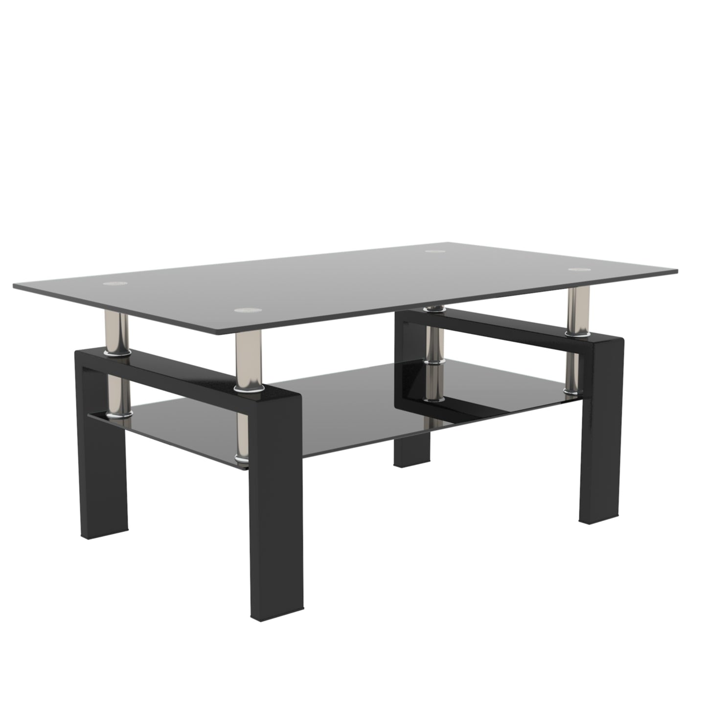 Rectangle Black Glass Coffee Table