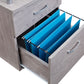 Rolling File Cabinet with Glass Top