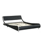 BLACK/WHITE Faux Leather Queen Size