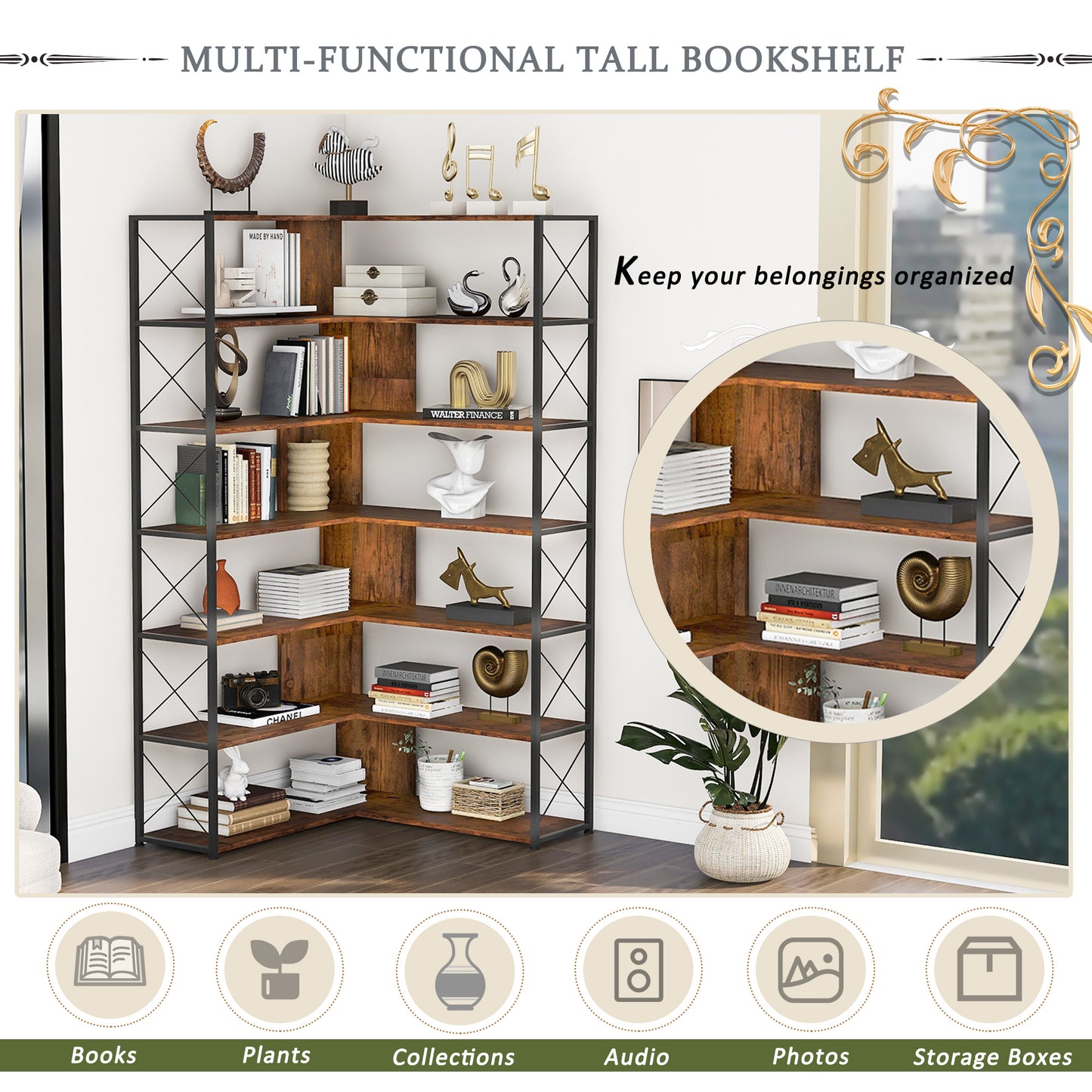 7-Tier Bookcase