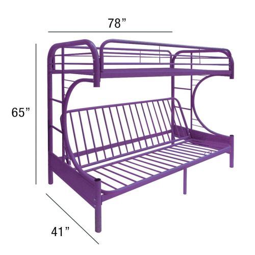 Eclipse Bunk Bed (Twin/Full/Futon) in Purple