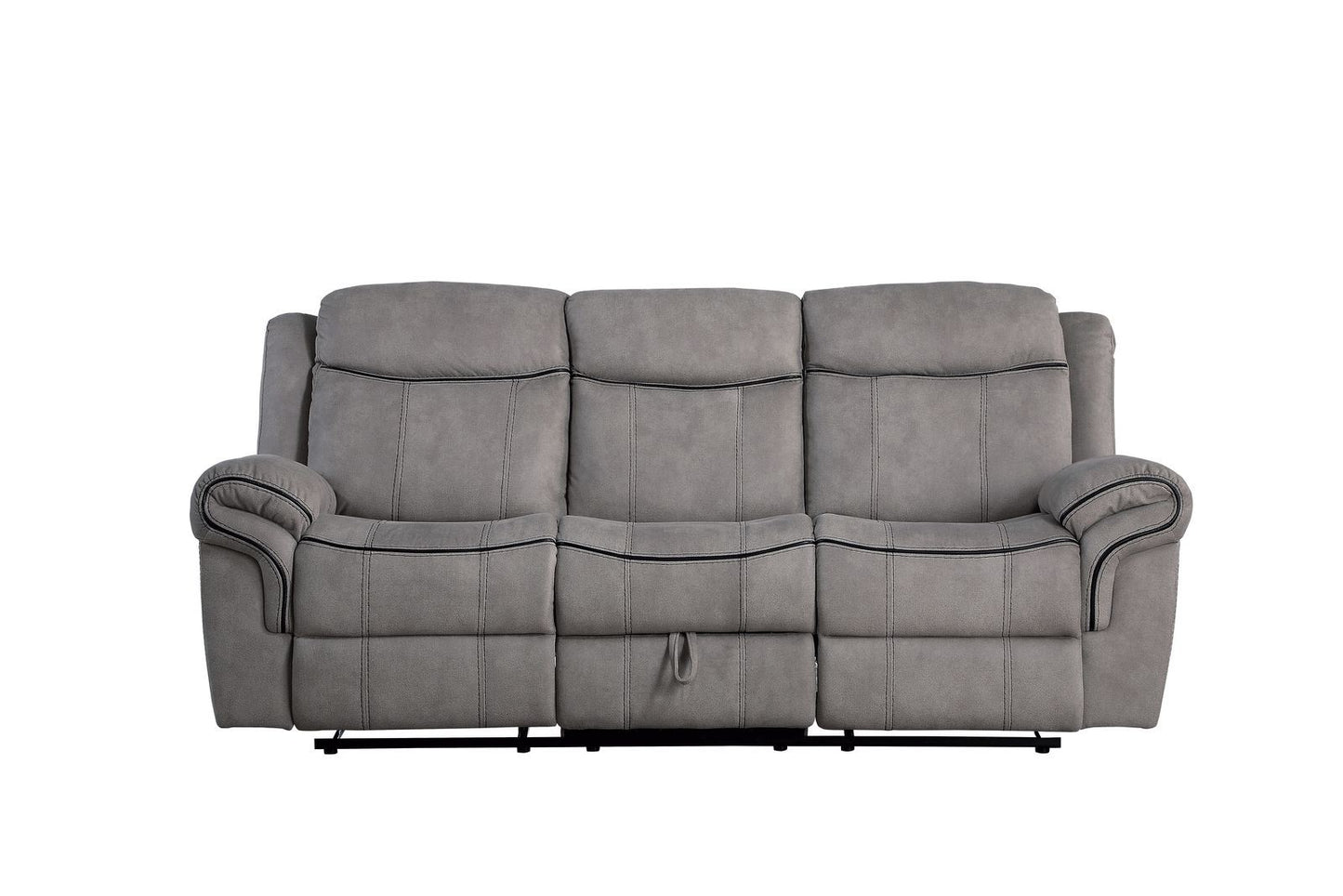 Zubaida Sofa (Glider & Motion); 2-Tone Gray Velvet