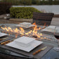 Brown Wicker Patio Firepit  table