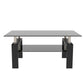 Rectangle Black Glass Coffee Table