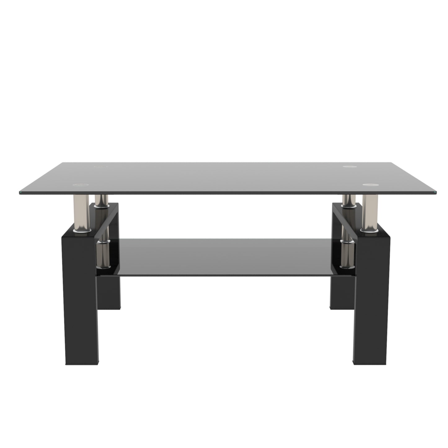 Rectangle Black Glass Coffee Table