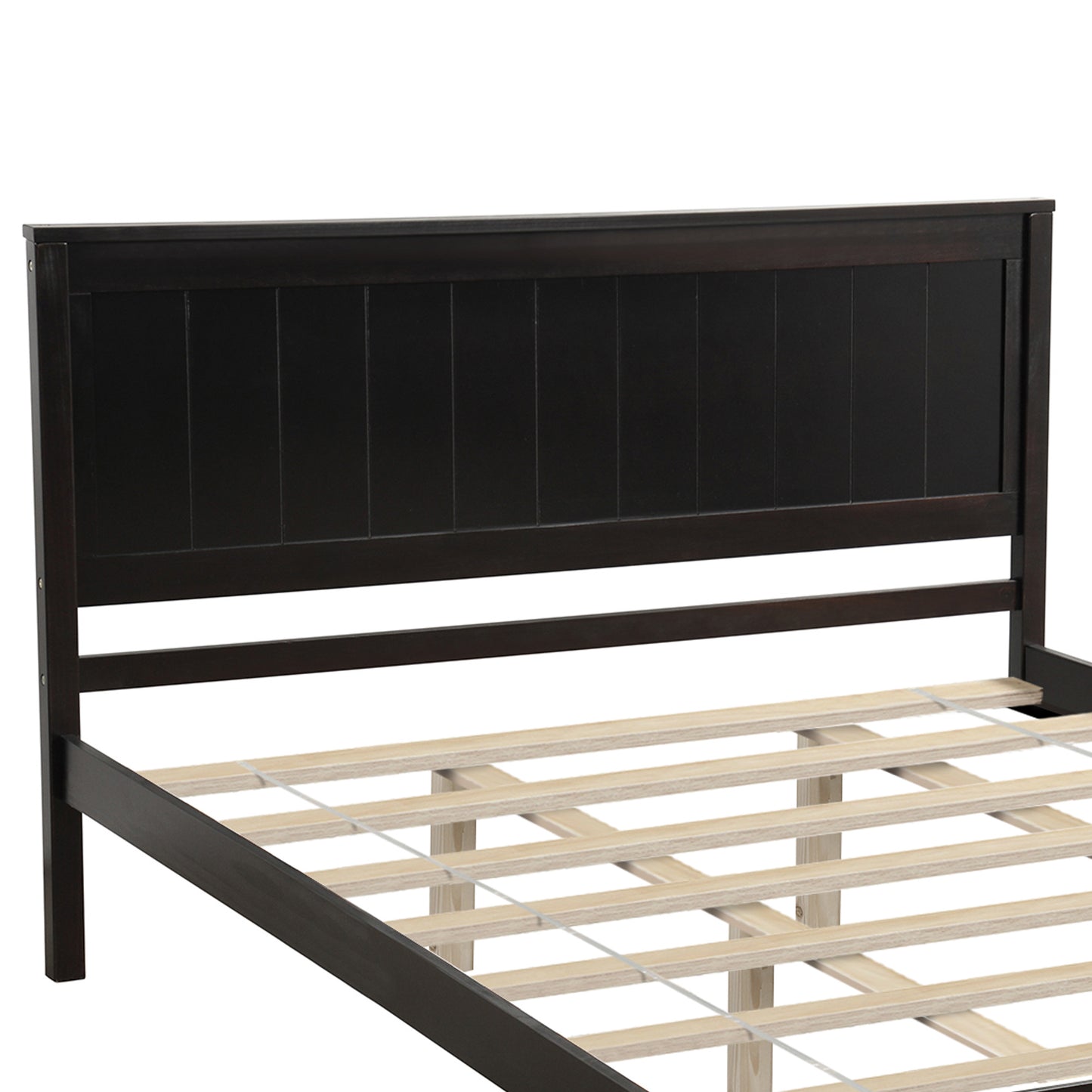 Platform Bed Frame Queen; Espresso