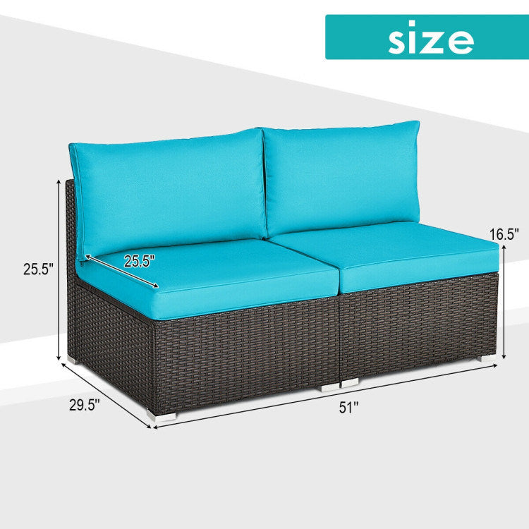 2 Pieces Armless Sofa (multiple color available)