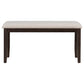Dining Table and Chair Set with Special-shaped Legs and Foam-covered Seat Backs & Cushions