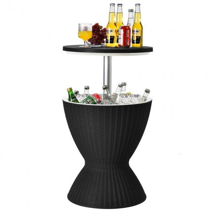 3 in 1 8 Gallon  Rattan Cooler Bar Table