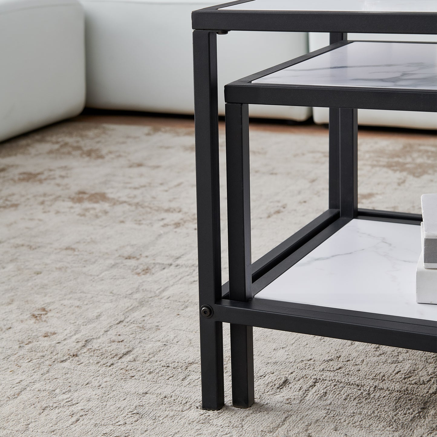 Modern Nesting coffee table Square and rectangle