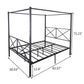Metal Canopy Bed Frame