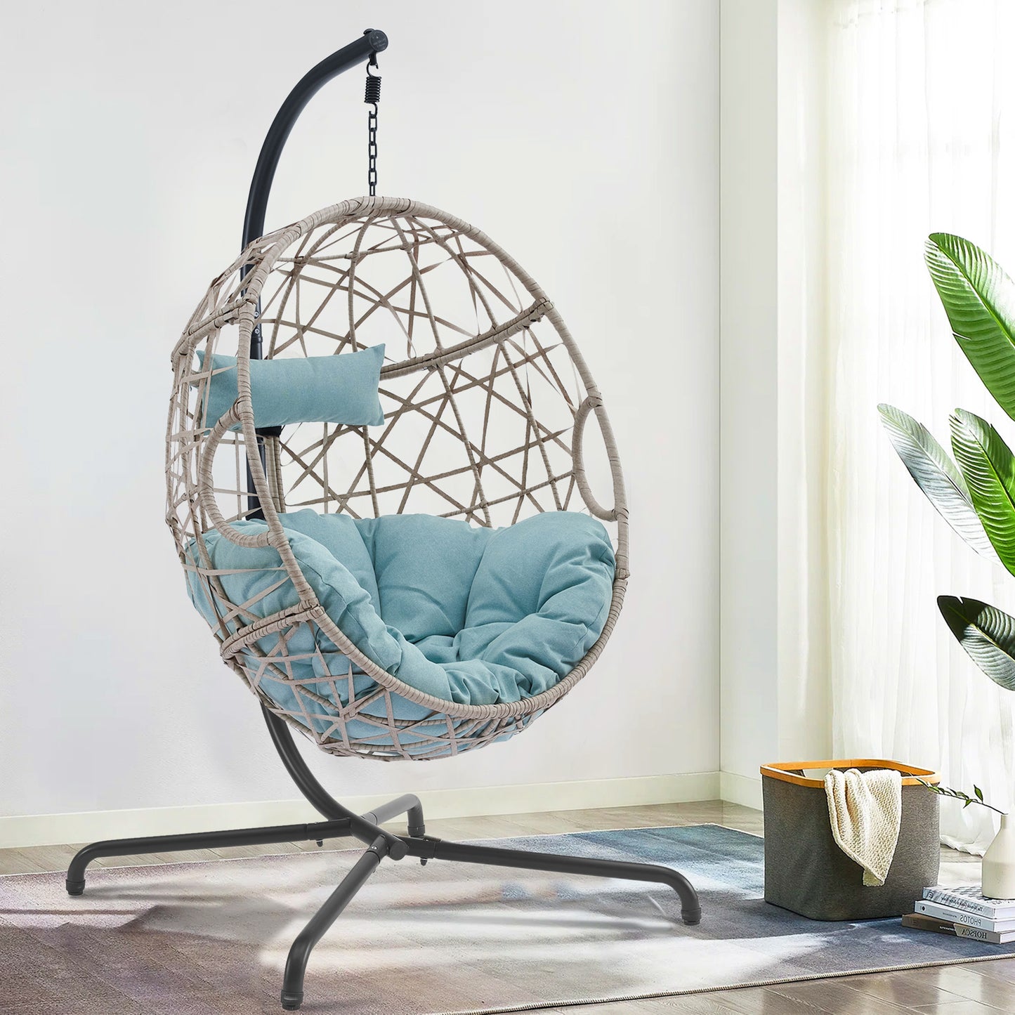 Patio Wicker Swing Egg Chair