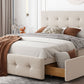 Classic Headboard and 4 Drawers;  Queen Size