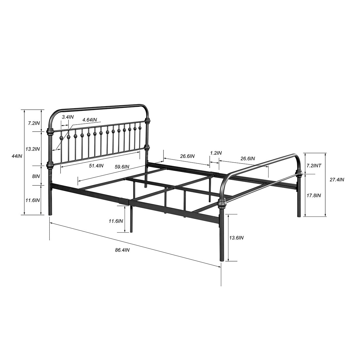 Metal Bed Frame Queen