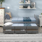 Daybed with Trundle and Drawers;  Twin Size