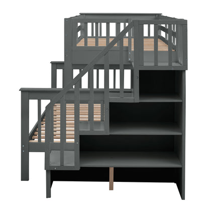 Stairway Twin-Over-Full Bunk Bed