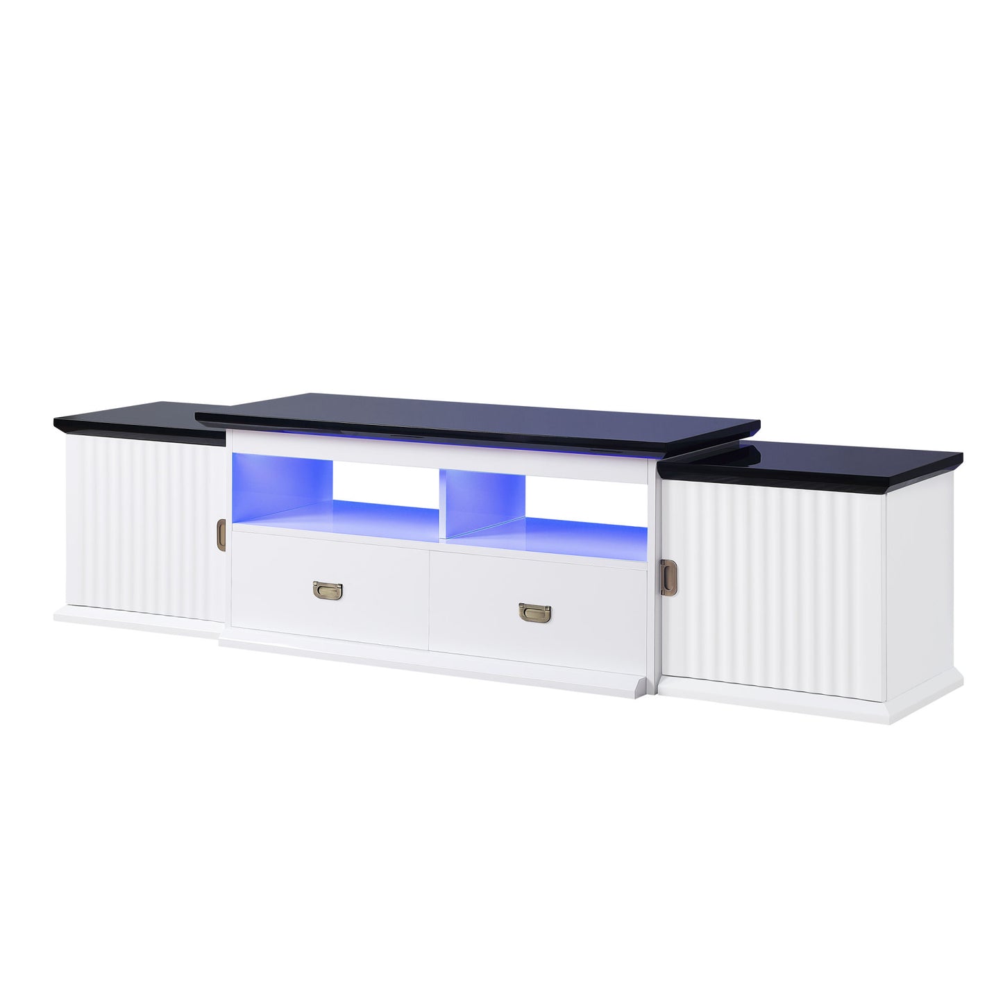 TV Stand w/LED; White