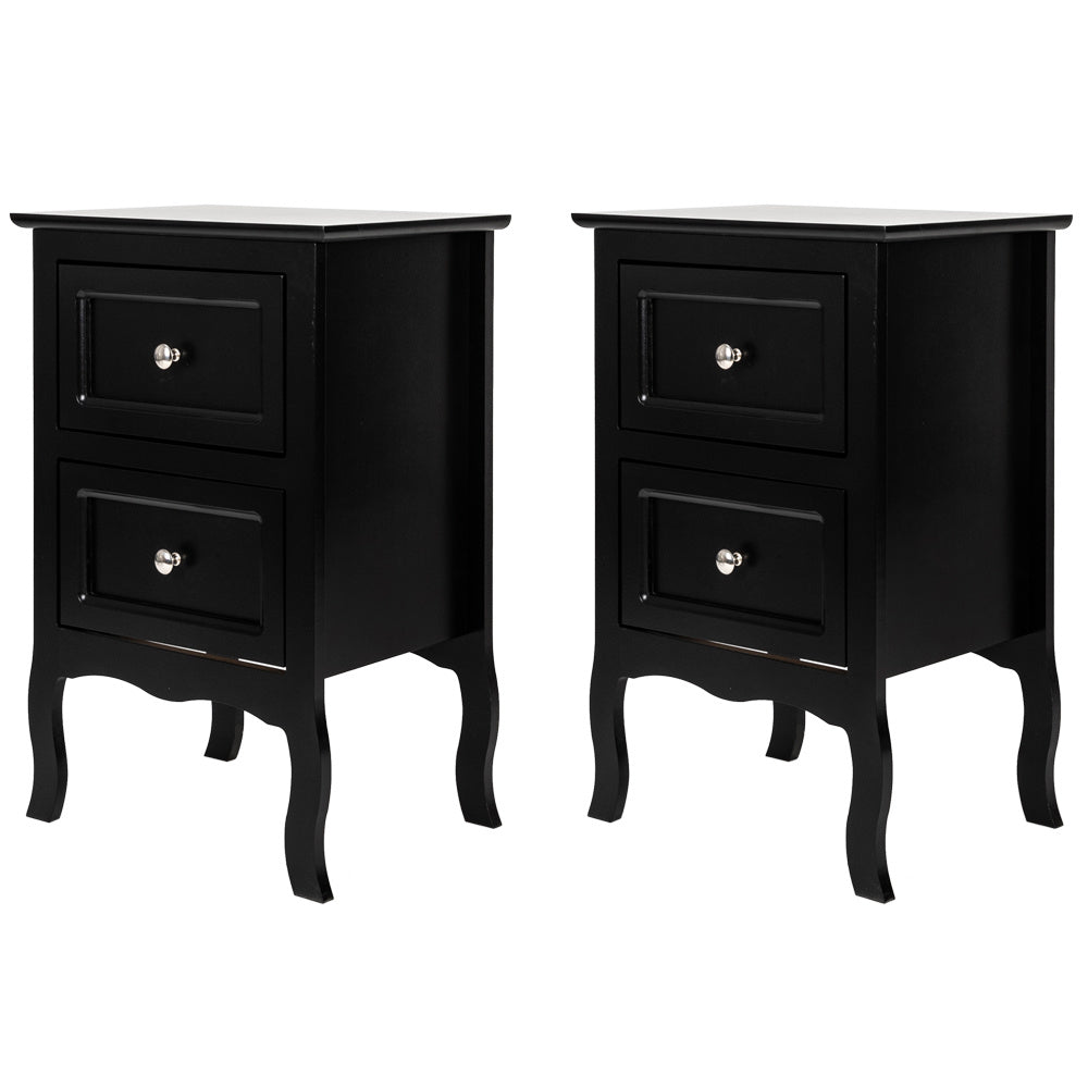 2pcs Country Style Two-Tier Night Tables