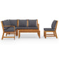 5 Piece Garden Solid Acacia Wood