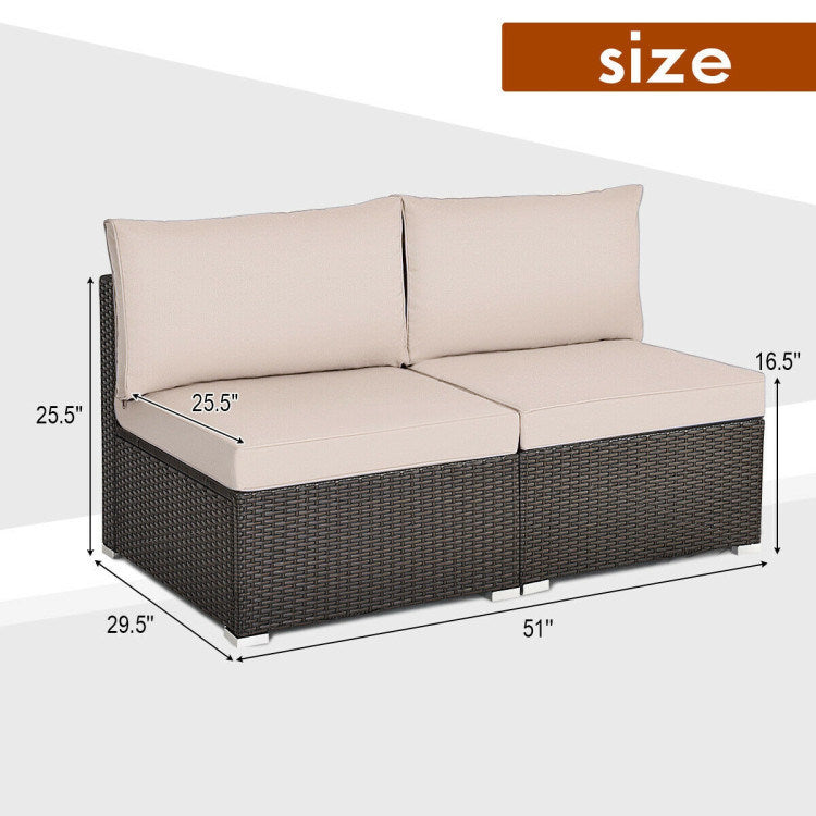 2 Pieces Armless Sofa (multiple color available)