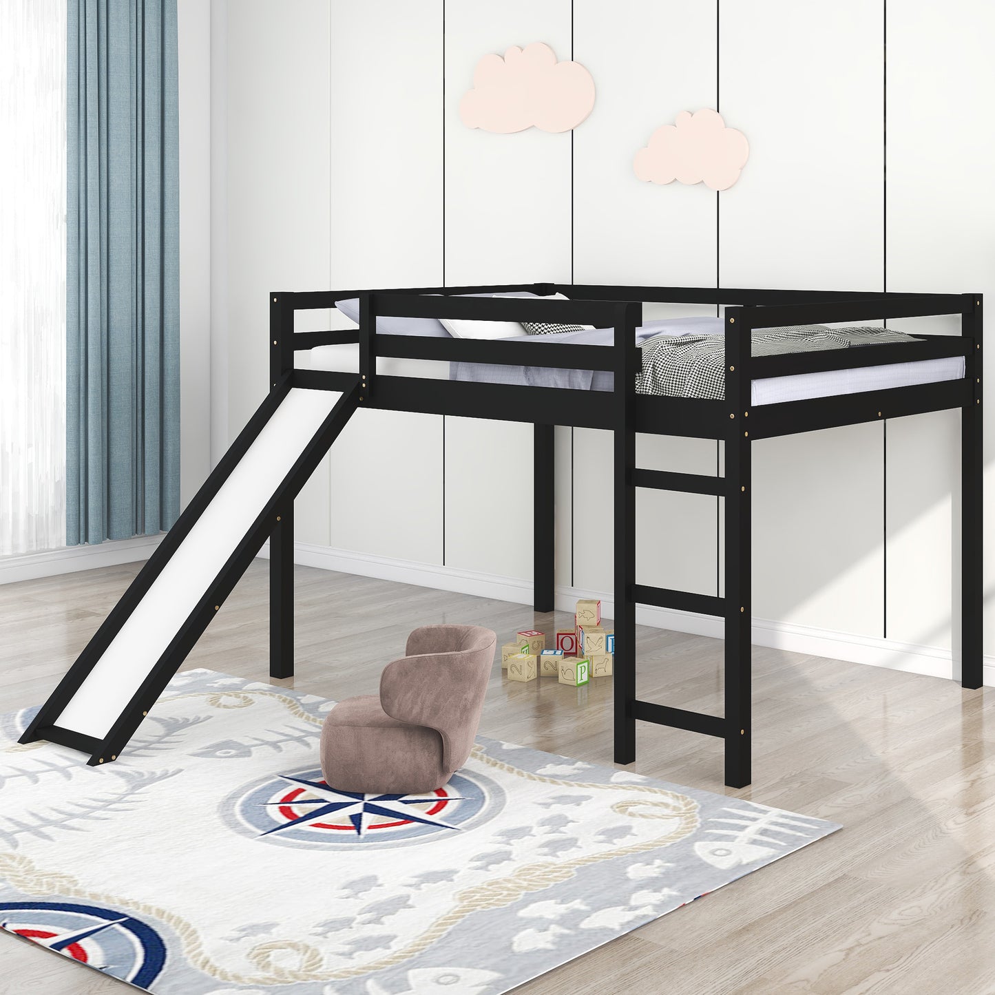 Loft Bed with Slide(full size)