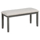 Dining Table and Chair Set with Special-shaped Legs and Foam-covered Seat Backs & Cushions