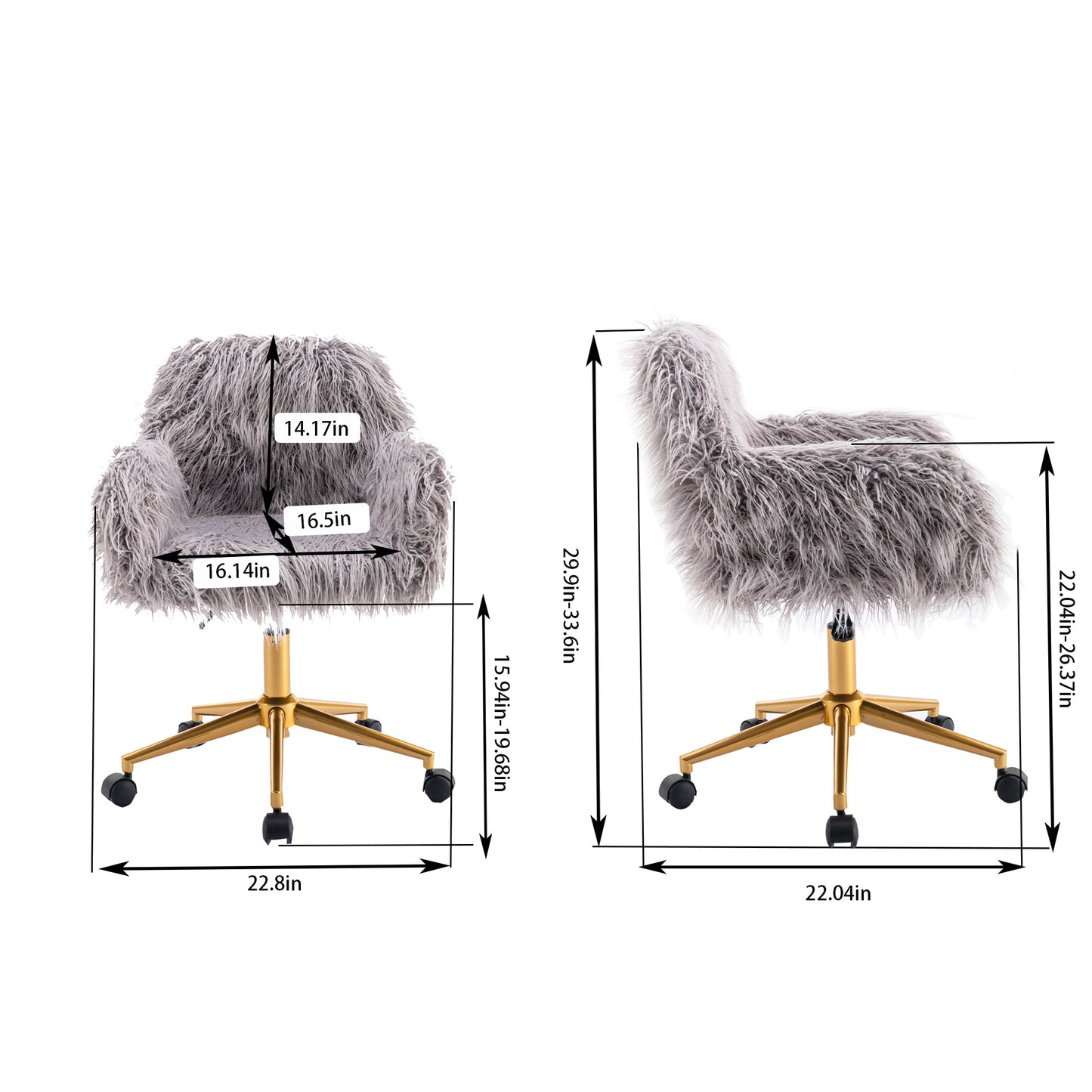 HengMing Modern Faux fur chair