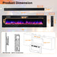 68 Inch Ultra-Thin Electric Fireplace