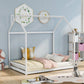 Full Size House Bed Wood frame; White