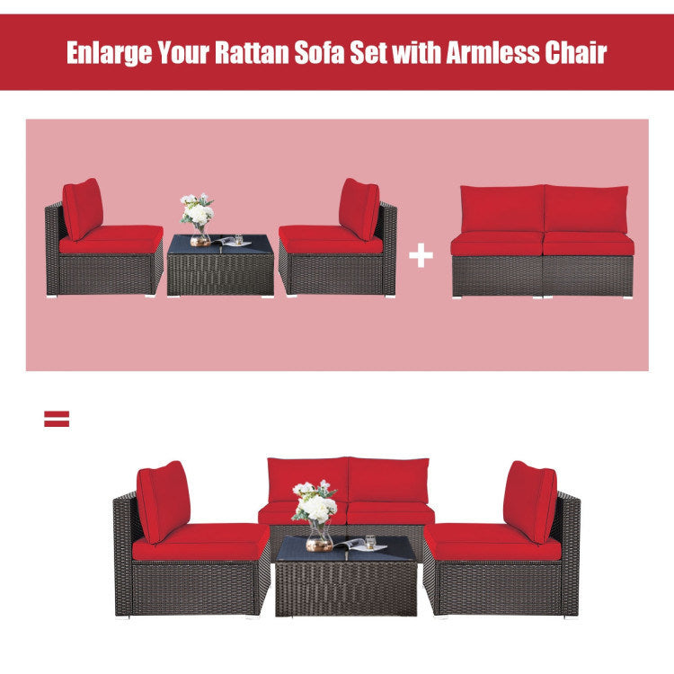 2 Pieces Armless Sofa (multiple color available)