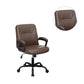 Office Chair with Padded Armrests; Brown