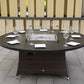 Brown Wicker Patio Firepit  table