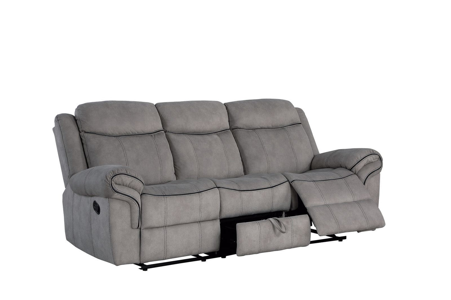 Zubaida Sofa (Glider & Motion); 2-Tone Gray Velvet