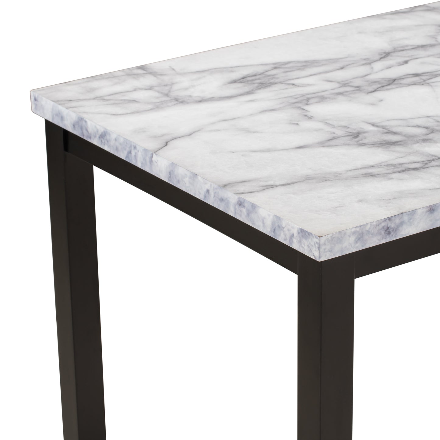 Faux Marble 5-Piece Dining Set