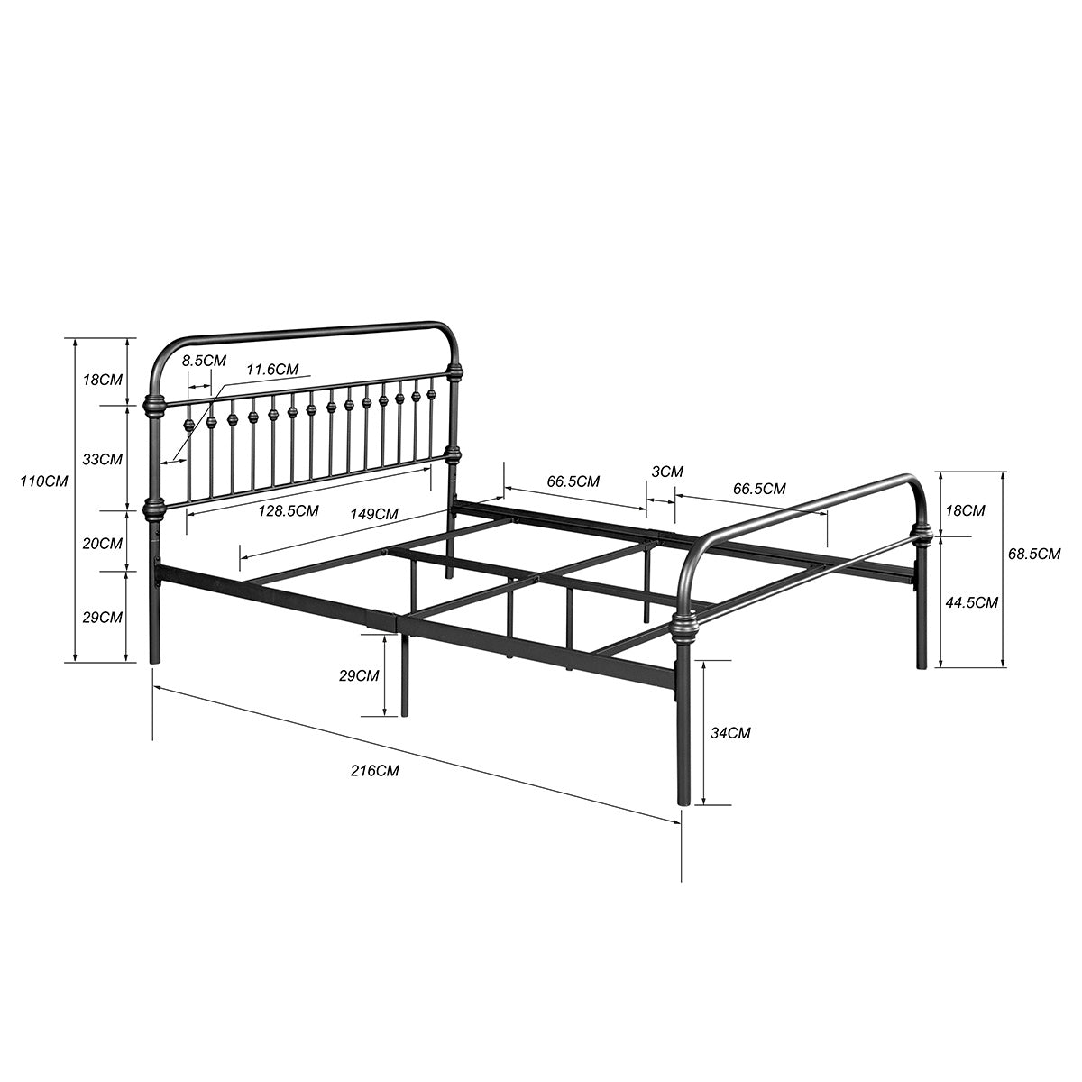 Metal Bed Frame Queen