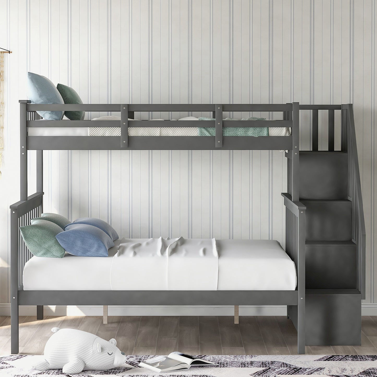 Stairway Twin-Over-Full Bunk Bed