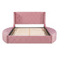 Queen Velvet Bed 1 Big Drawer; 2 Side Storage Stool