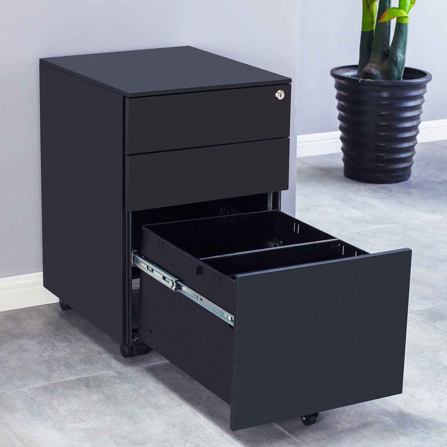 3 Drawer File Cabinet with Lock