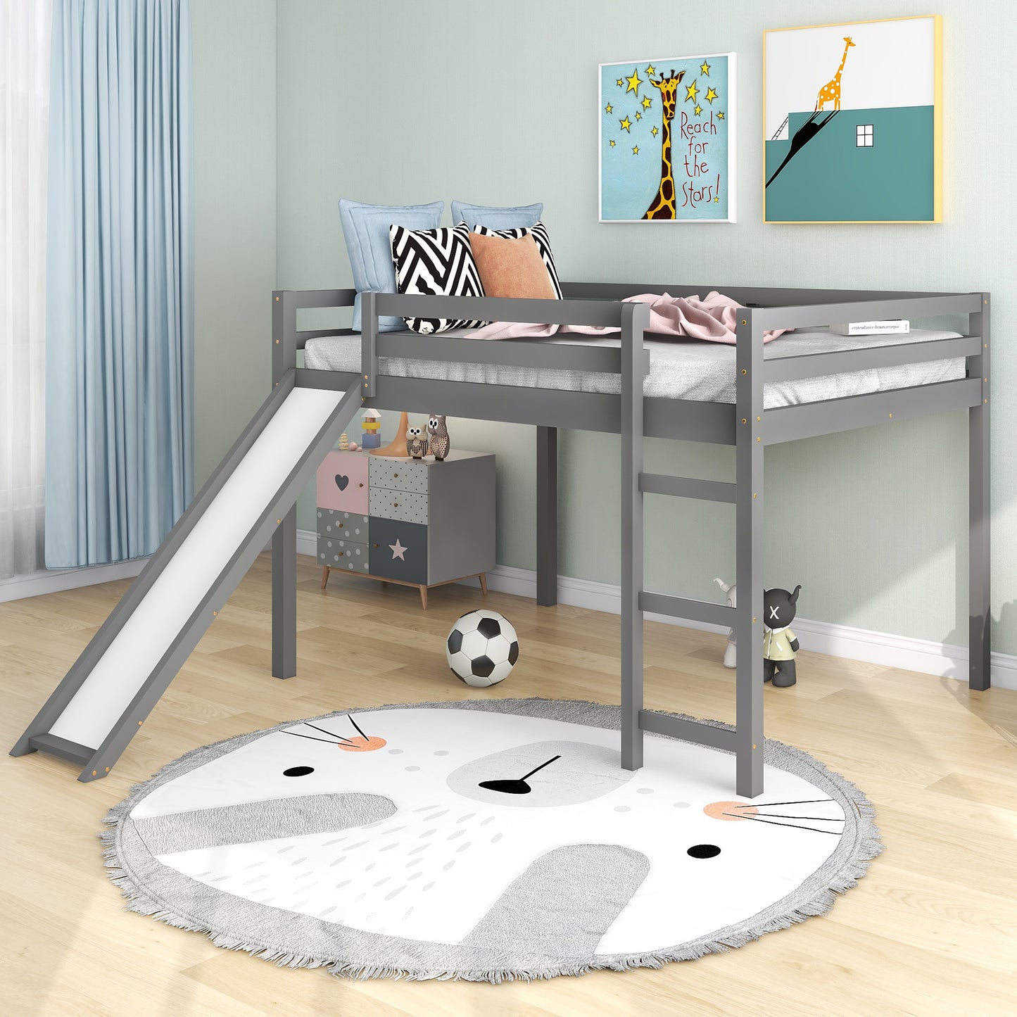 Loft Bed with Slide(full size)