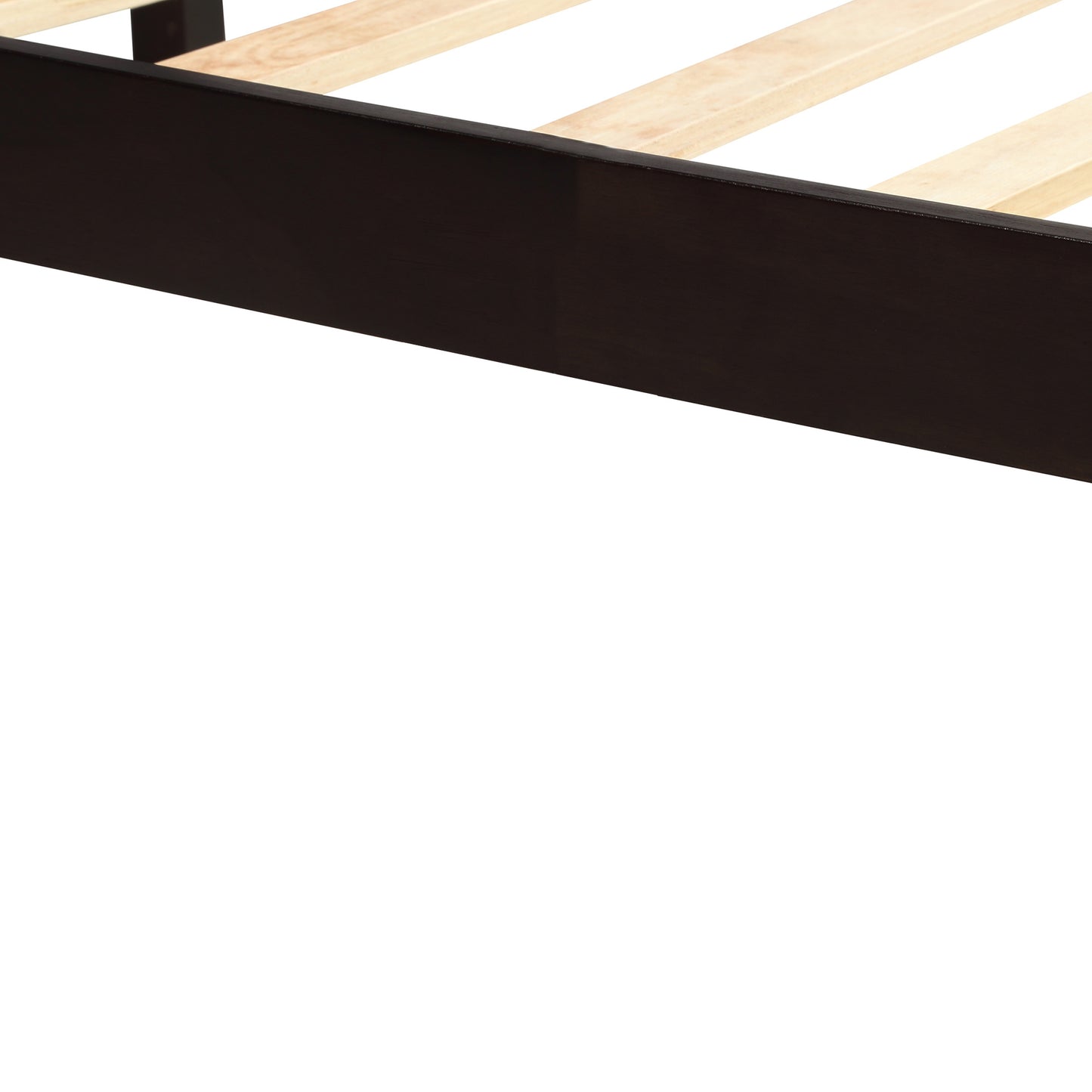 Platform Bed Frame with Headboard and Wood Slat Support